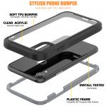 Wholesale iPhone Xs Max Clear Dual Defense Case (Gray)